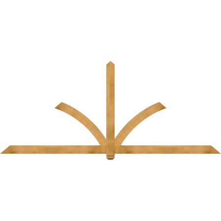 Ekena Millwork Redmond Rough Sawn Timber Gable Bracket, Western Red Cedar, 108"W x 45"H x 2"D x 4"F, 10/12 Pitch GBW108X45X0204RED00RWR